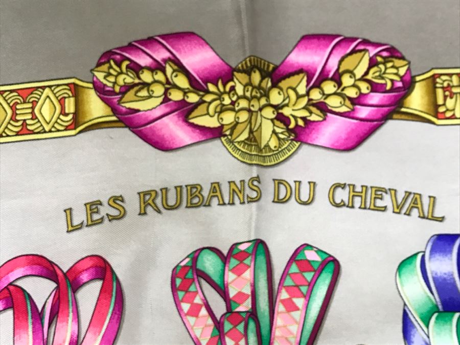 Hermès Silk Scarf 'Les Rubans Du Cheval' Hermes  [Photo 6]