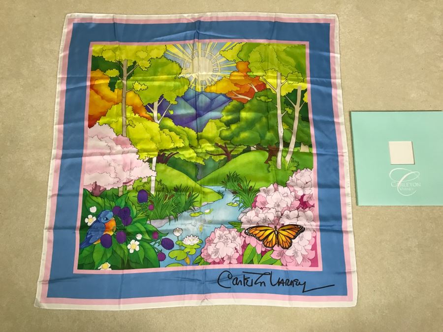 Carleton Varney Silk Scarf With Box [Photo 2]