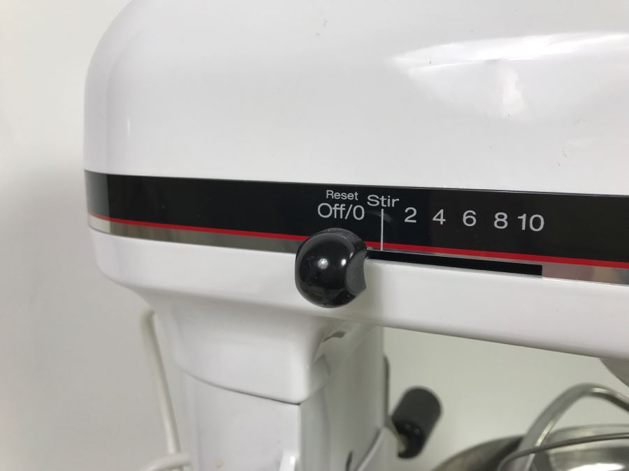 White KitchenAid Professional 6 Quart Stand Mixer With Yellow Ultra Power Plus 7 Hand Held Mixer [Photo 8]