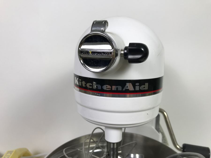 White KitchenAid Professional 6 Quart Stand Mixer With Yellow Ultra Power Plus 7 Hand Held Mixer [Photo 17]