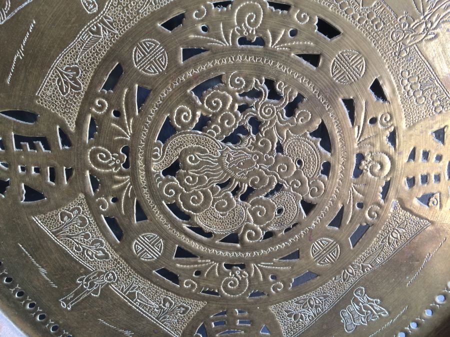 Engraved and Cut Brass Decorative Charger Wall Hanging Plate [Photo 2]