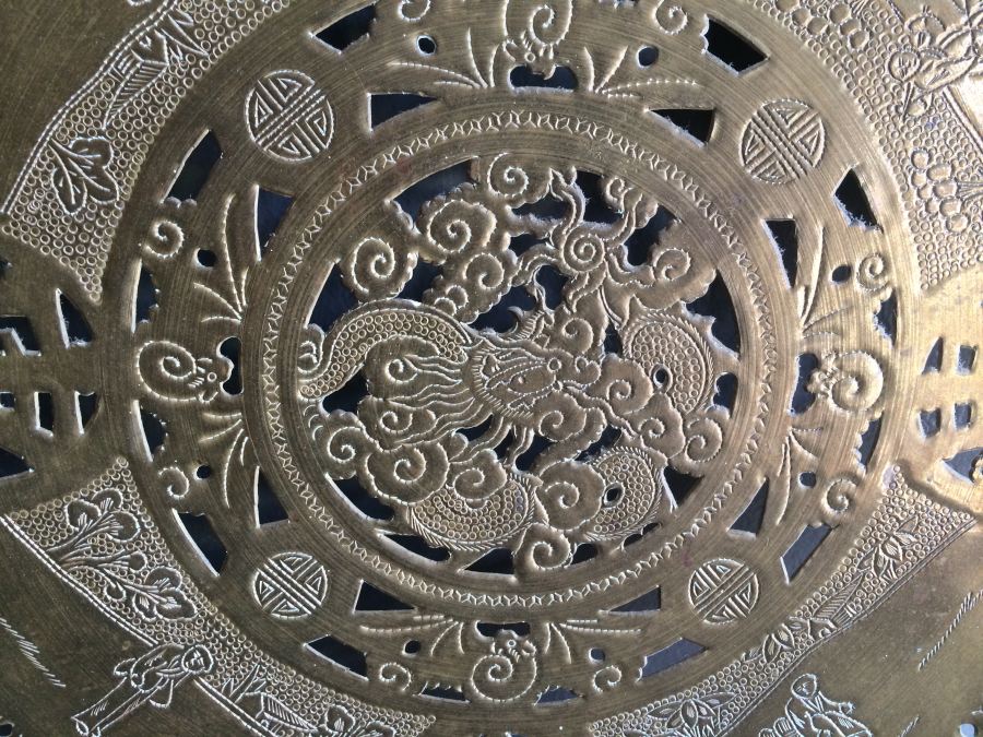 Engraved and Cut Brass Decorative Charger Wall Hanging Plate [Photo 5]