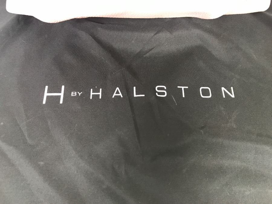 New HALSTON Pink Leather Drawstring Backpack Handbag With Dust Cover [Photo 6]