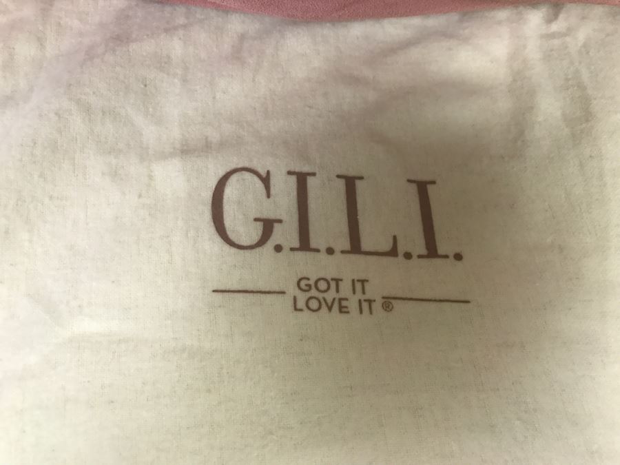 New G.I.L.I. Got It Love It Pink Suede Leather Handbag With Dust Jacket [Photo 2]