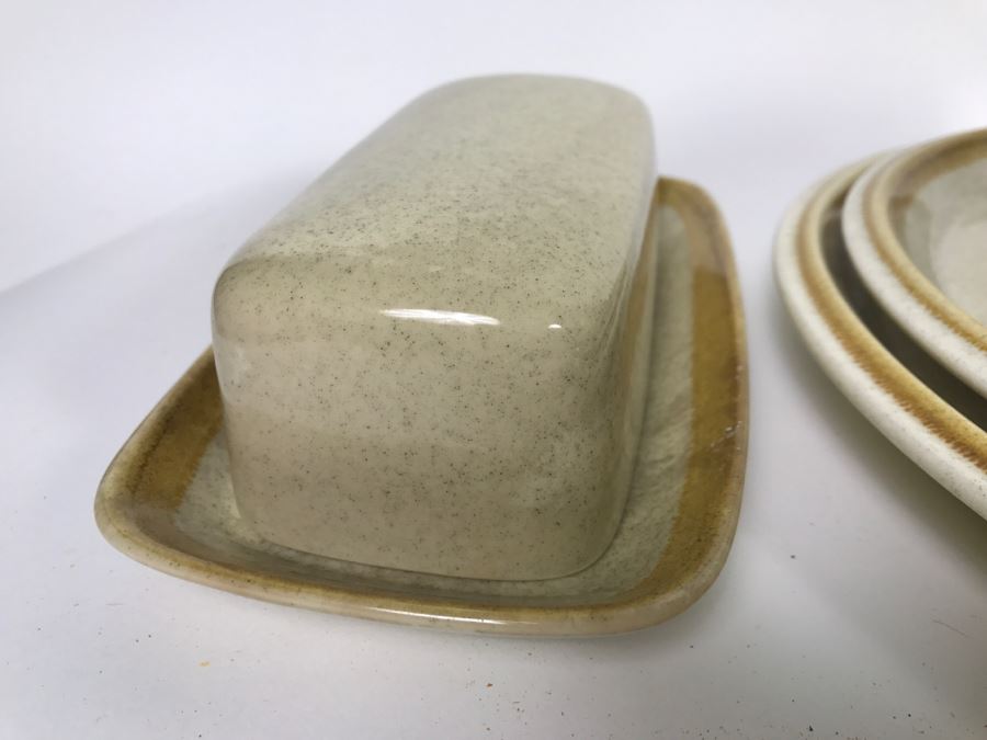 Mikasa Stone Manor Floribunda Pattern Dishes, Butter Dish, Covered Pot And Coffee Pot [Photo 8]