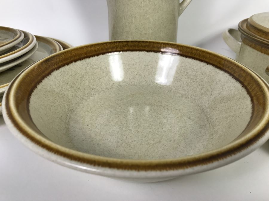 Mikasa Stone Manor Floribunda Pattern Dishes, Butter Dish, Covered Pot And Coffee Pot [Photo 6]