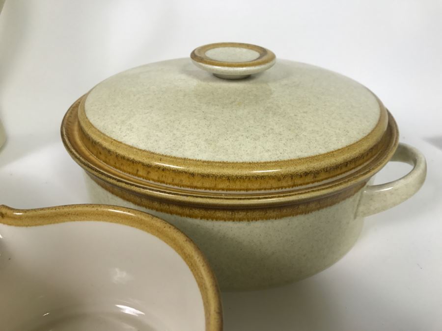 Mikasa Stone Manor Floribunda Pattern Dishes, Butter Dish, Covered Pot And Coffee Pot [Photo 5]