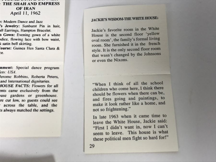 (2) Pairs Of Camrose & Kross Reproduction Jewelry Worn By Jacqueline Kennedy With Certificates Of Authenticity [Photo 10]