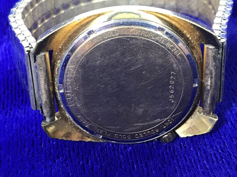 Mens BULOVA ACCUTRON 10KT Rolled Gold Plate Watch [Photo 7]