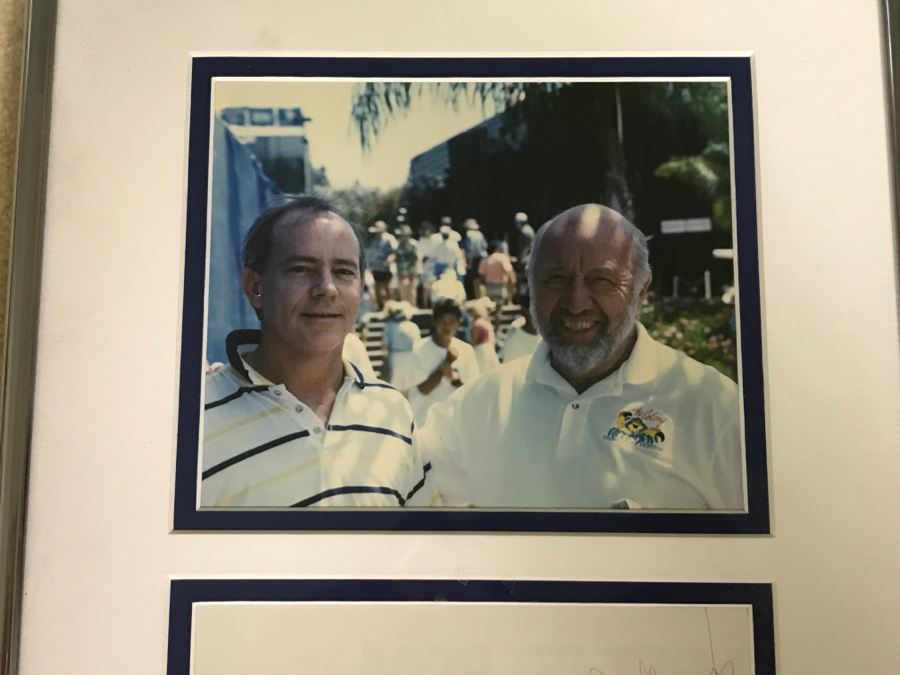 Photo Of Bud Collins With Bud Collins Signature On Toshiba Tennis Classic Lexus Advertising Paper [Photo 2]