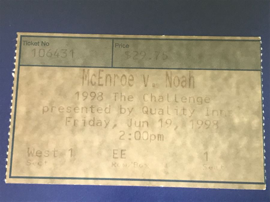 Framed Photos Of Multiple Pro Tennis Players And Palisades Tennis Club Program Signed By John McEnroe, Jimmy Connors, Yannick Noah [Photo 2]