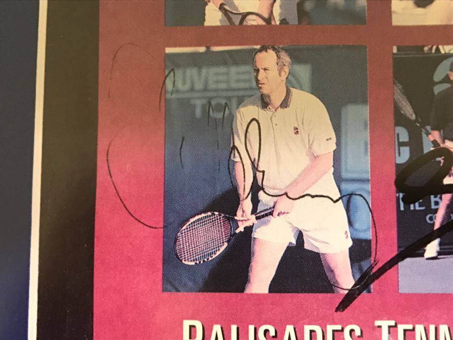 Framed Photos Of Multiple Pro Tennis Players And Palisades Tennis Club Program Signed By John McEnroe, Jimmy Connors, Yannick Noah [Photo 16]