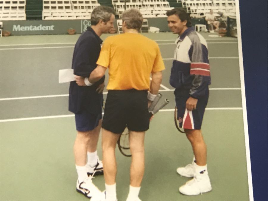 Framed Photos Of Multiple Pro Tennis Players And Palisades Tennis Club Program Signed By John McEnroe, Jimmy Connors, Yannick Noah [Photo 8]