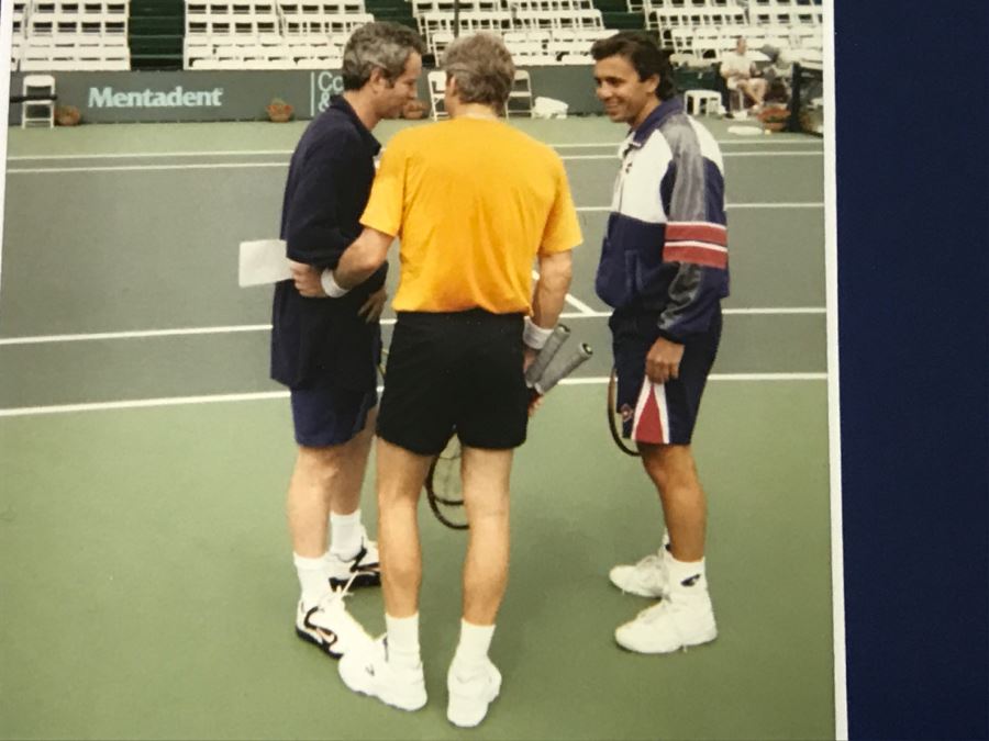 Framed Photos Of Multiple Pro Tennis Players And Palisades Tennis Club Program Signed By John McEnroe, Jimmy Connors, Yannick Noah [Photo 6]