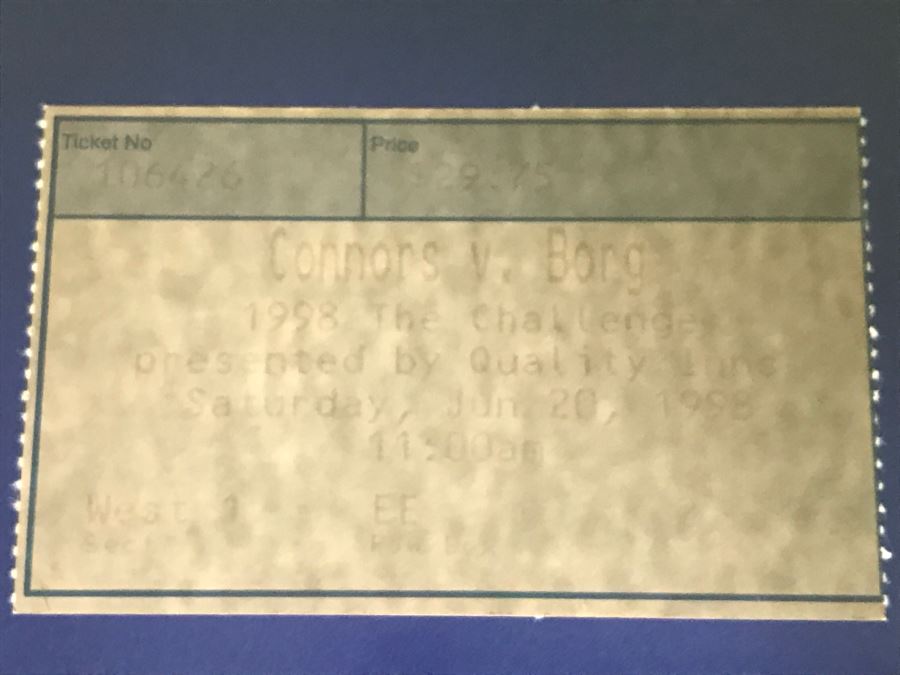 Framed Photos Of Multiple Pro Tennis Players And Palisades Tennis Club Program Signed By John McEnroe, Jimmy Connors, Yannick Noah [Photo 3]