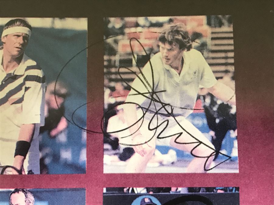 Framed Photos Of Multiple Pro Tennis Players And Palisades Tennis Club Program Signed By John McEnroe, Jimmy Connors, Yannick Noah [Photo 13]
