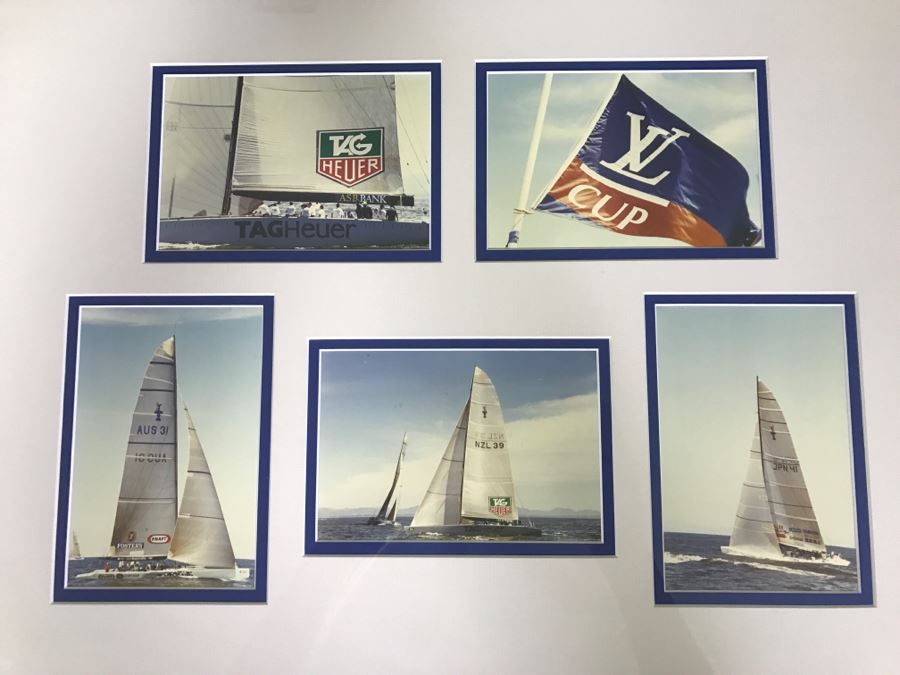 Framed Photographs Of Multiple Sailing Ships From The America's Cup [Photo 2]