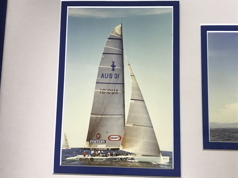 Framed Photographs Of Multiple Sailing Ships From The America's Cup [Photo 7]