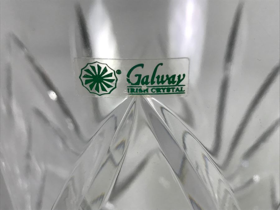 Large Galway Irish Crystal Vase And Pair Of LENOX Fine Crystal Vases [Photo 7]