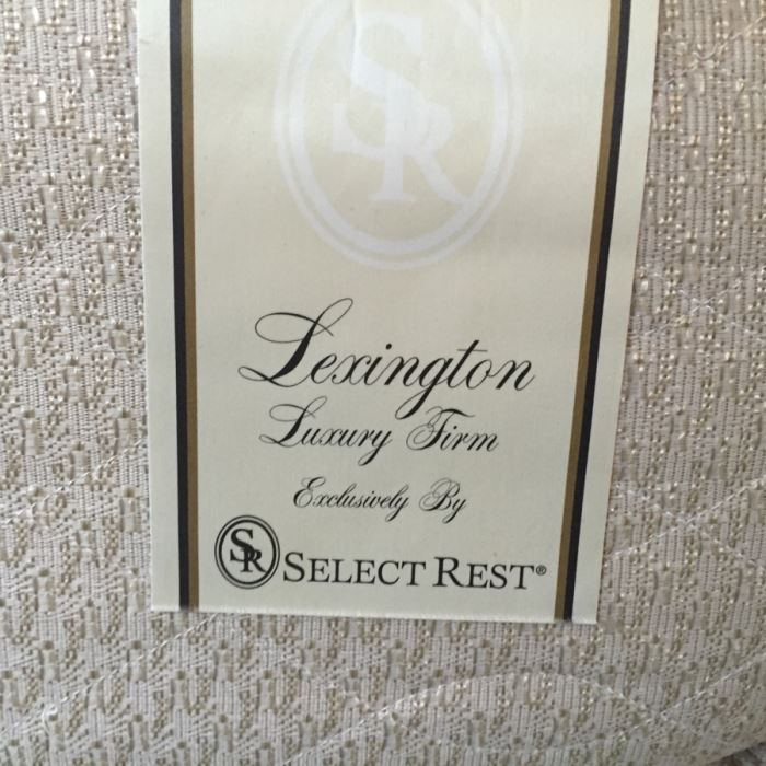 Twin Size White Headboard With Metal Bed Frame, Lexington Luxury Firm Mattress And Box Spring [Photo 7]