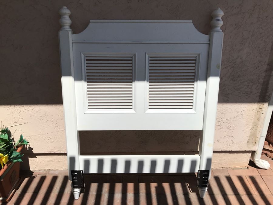 Twin Size White Headboard With Metal Bed Frame, Lexington Luxury Firm Mattress And Box Spring [Photo 3]