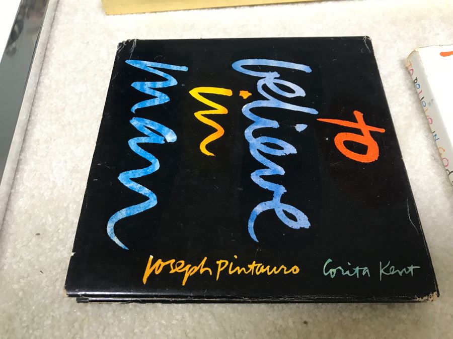 Set Of (3) Signed Framed Prints By Sister Corita And Pair Of Books To Believe In Man And To Believe In God By Joseph Pintauro And Sister Corita [Photo 18]