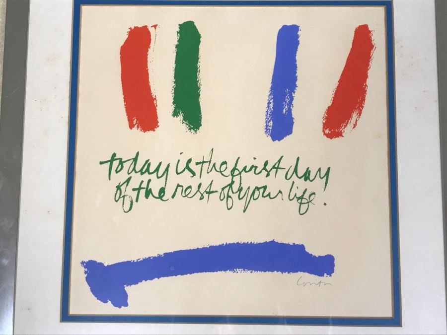 Set Of (3) Signed Framed Prints By Sister Corita And Pair Of Books To Believe In Man And To Believe In God By Joseph Pintauro And Sister Corita [Photo 2]