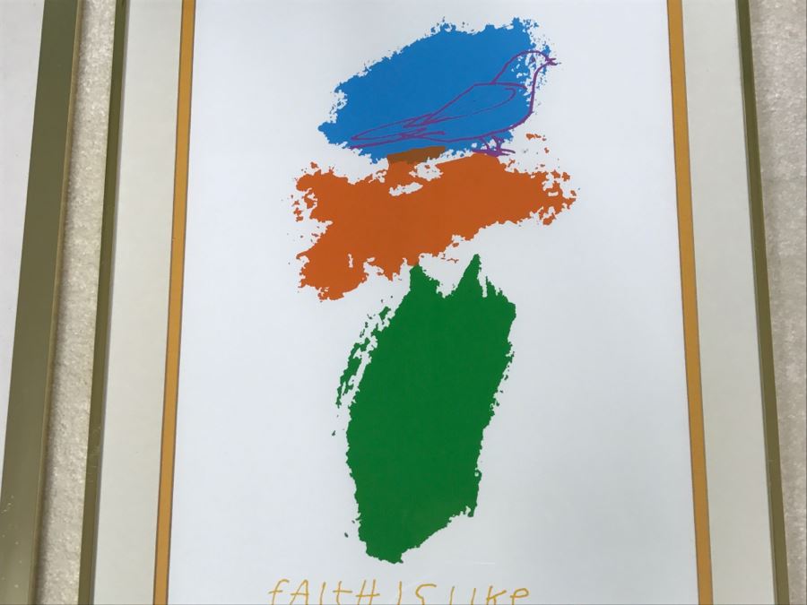 Set Of (3) Signed Framed Prints By Sister Corita And Pair Of Books To Believe In Man And To Believe In God By Joseph Pintauro And Sister Corita [Photo 11]