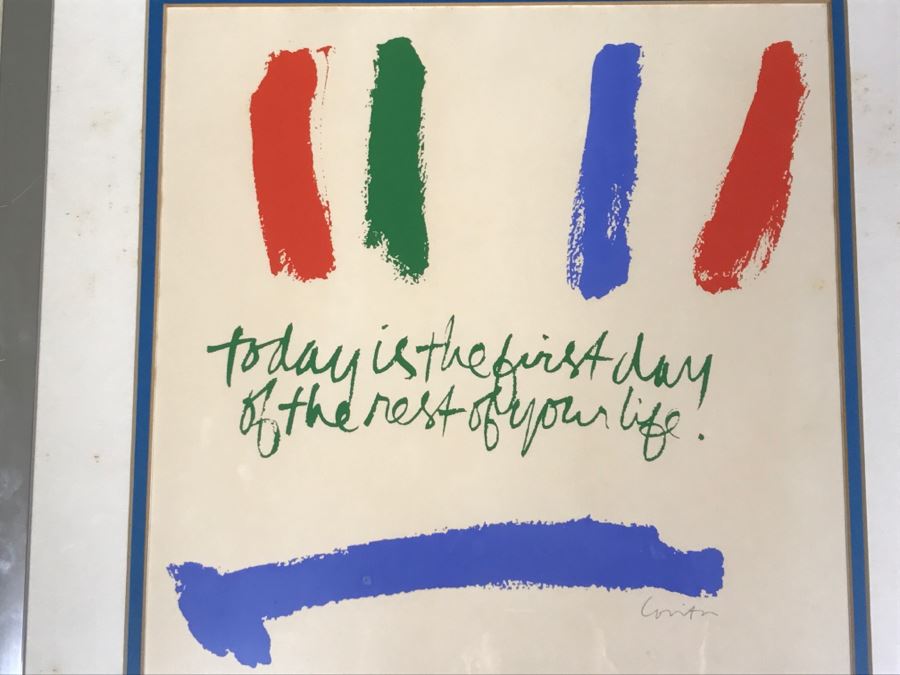 Set Of (3) Signed Framed Prints By Sister Corita And Pair Of Books To Believe In Man And To Believe In God By Joseph Pintauro And Sister Corita [Photo 3]