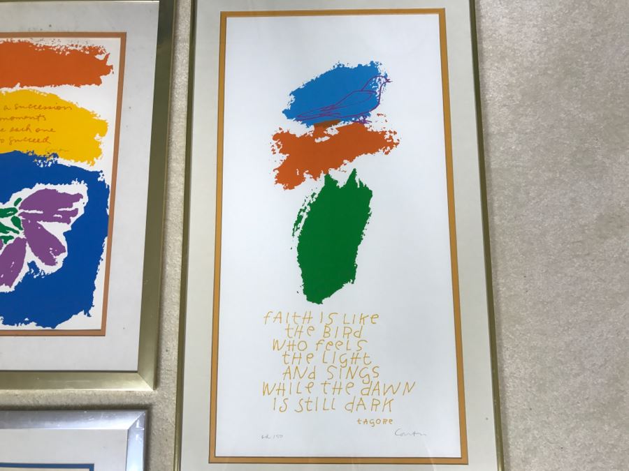 Set Of (3) Signed Framed Prints By Sister Corita And Pair Of Books To Believe In Man And To Believe In God By Joseph Pintauro And Sister Corita [Photo 10]