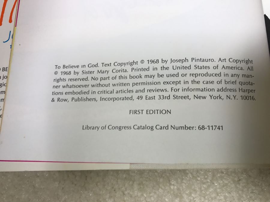 Set Of (3) Signed Framed Prints By Sister Corita And Pair Of Books To Believe In Man And To Believe In God By Joseph Pintauro And Sister Corita [Photo 24]