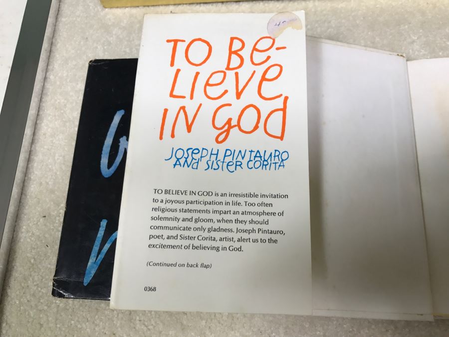 Set Of (3) Signed Framed Prints By Sister Corita And Pair Of Books To Believe In Man And To Believe In God By Joseph Pintauro And Sister Corita [Photo 22]