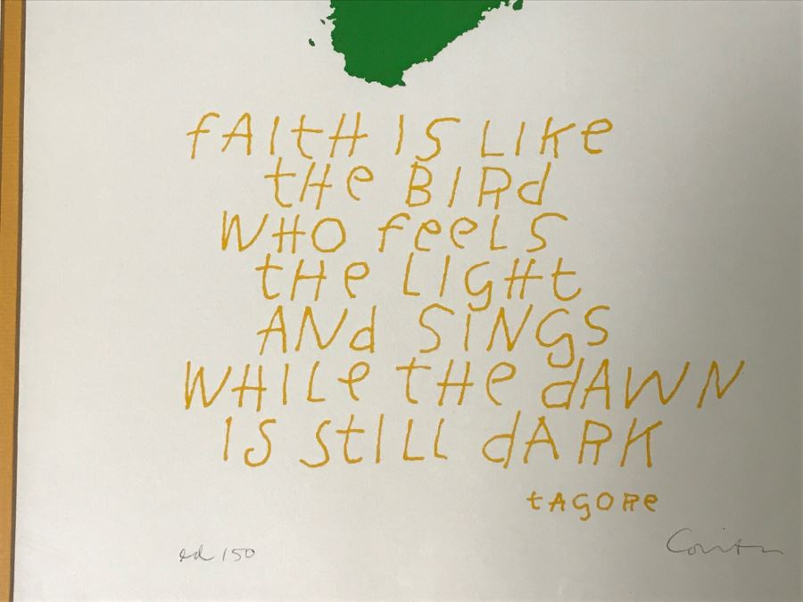 Set Of (3) Signed Framed Prints By Sister Corita And Pair Of Books To Believe In Man And To Believe In God By Joseph Pintauro And Sister Corita [Photo 13]