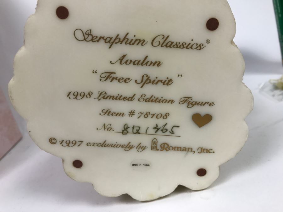 Seraphin Classics Angel Avalon 'Free Spirits' 1998 Limited Edition Roman Inc [Photo 12]