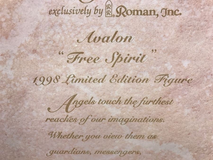 Seraphin Classics Angel Avalon 'Free Spirits' 1998 Limited Edition Roman Inc [Photo 14]