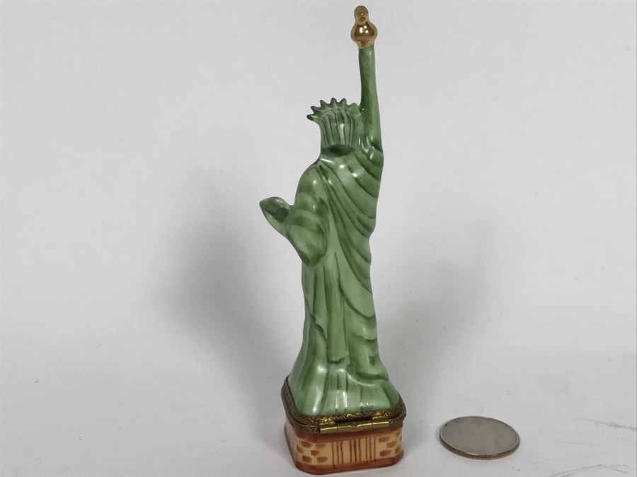 Limoges France Statue Of Liberty Figurine Trinket Box [Photo 9]