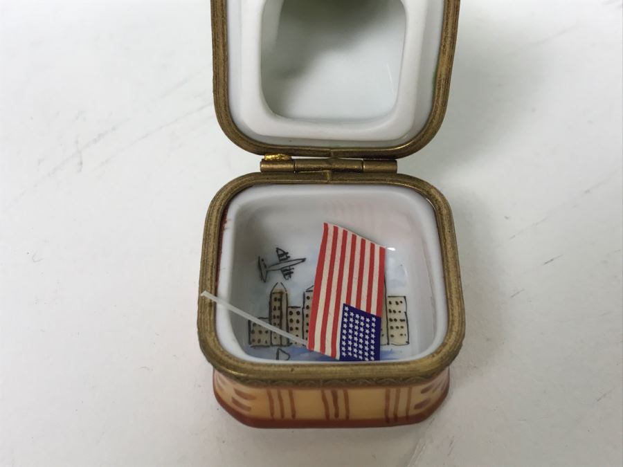 Limoges France Statue Of Liberty Figurine Trinket Box [Photo 2]