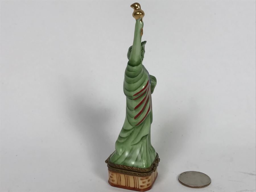 Limoges France Statue Of Liberty Figurine Trinket Box [Photo 8]