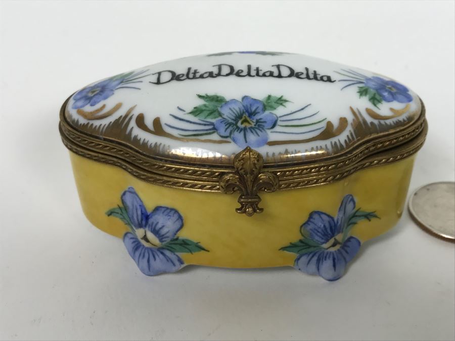 Limoges France Delta Delta Delta Ronda Roush Studios Tulsa, OK Trinket Box [Photo 6]