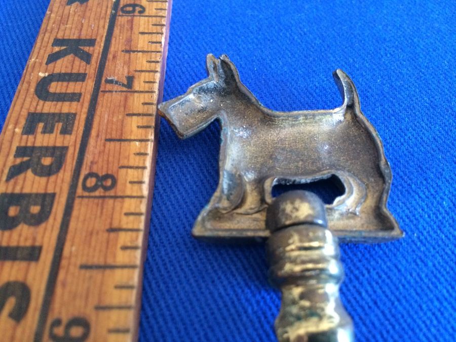 Brass Scottish Terrier Letter Opener - Made in England