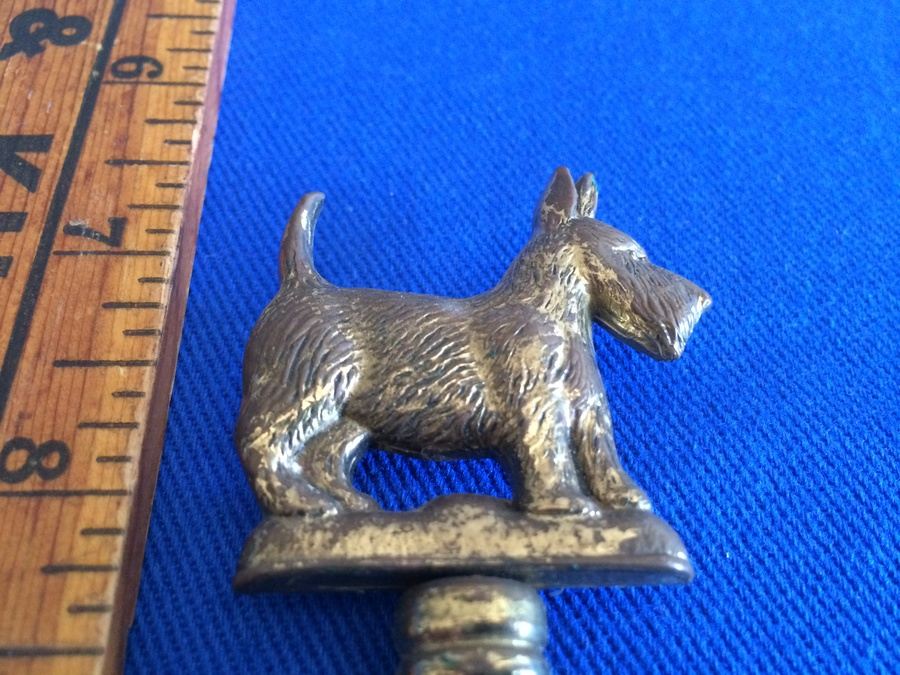 Brass Scottish Terrier Letter Opener - Made in England [Photo 2]