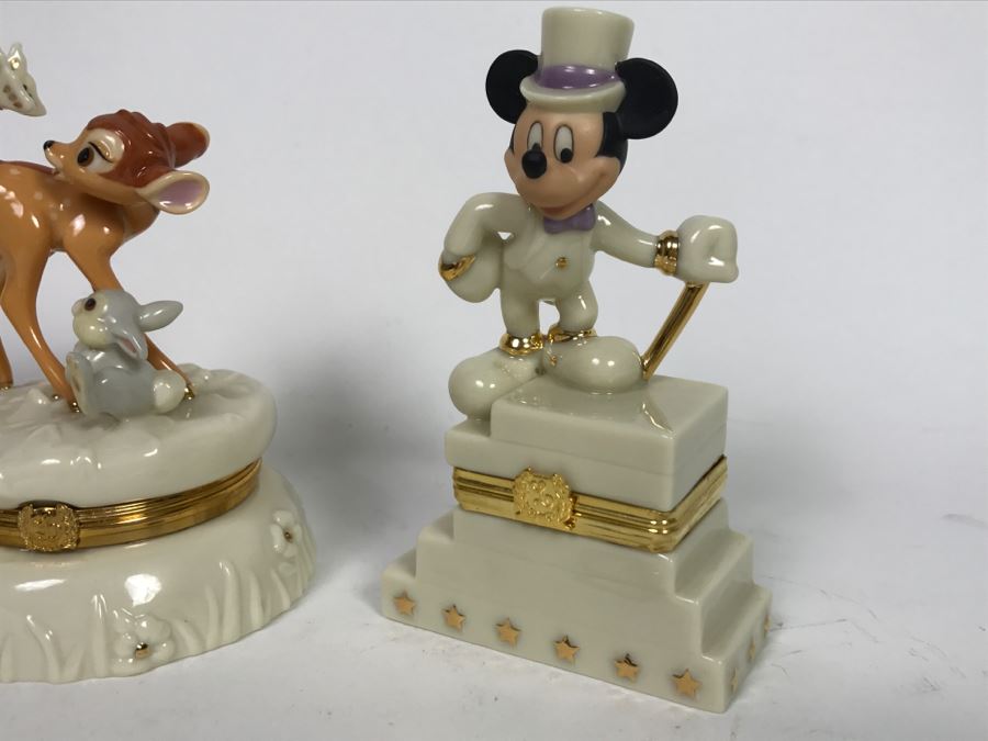 Set Of (3) LENOX Limited Edition DISNEY Treasure Boxes: (2) Mickey And Minnie's 75th Anniversary And Bambi's 60th Anniversary [Photo 5]