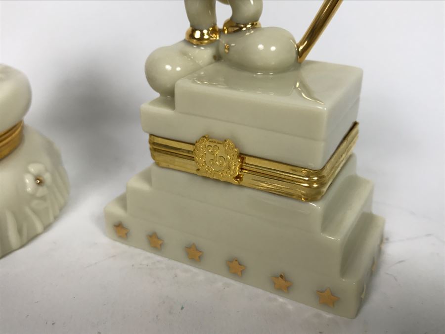 Set Of (3) LENOX Limited Edition DISNEY Treasure Boxes: (2) Mickey And Minnie's 75th Anniversary And Bambi's 60th Anniversary [Photo 7]