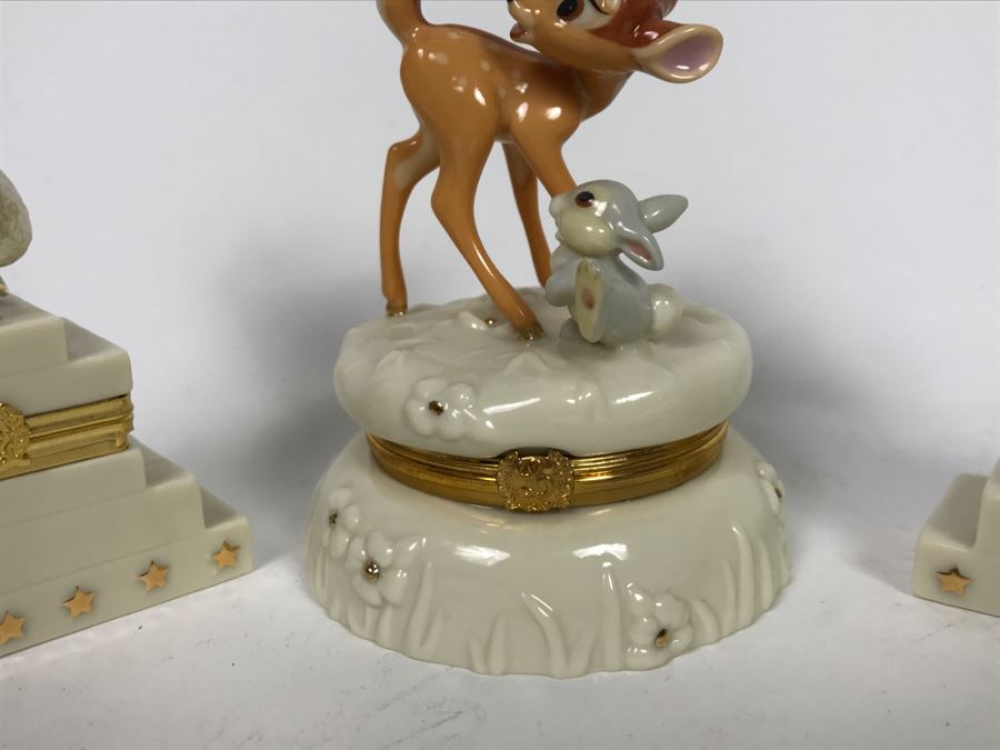 Set Of (3) LENOX Limited Edition DISNEY Treasure Boxes: (2) Mickey And Minnie's 75th Anniversary And Bambi's 60th Anniversary [Photo 3]