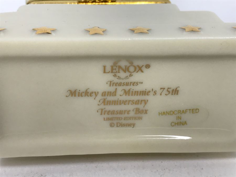 Set Of (3) LENOX Limited Edition DISNEY Treasure Boxes: (2) Mickey And Minnie's 75th Anniversary And Bambi's 60th Anniversary [Photo 13]