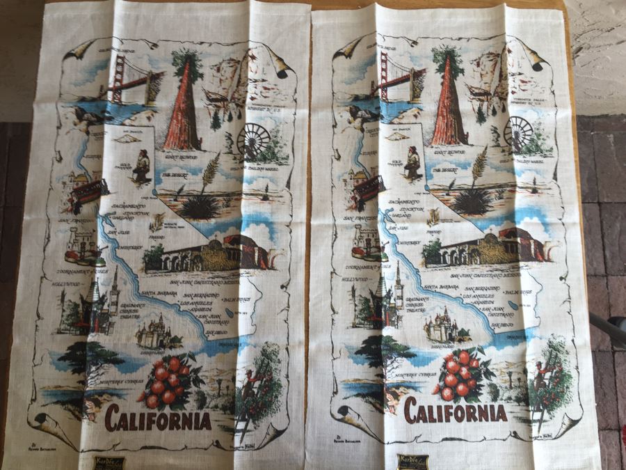 Vintage Travel Advertising Linens [Photo 4]