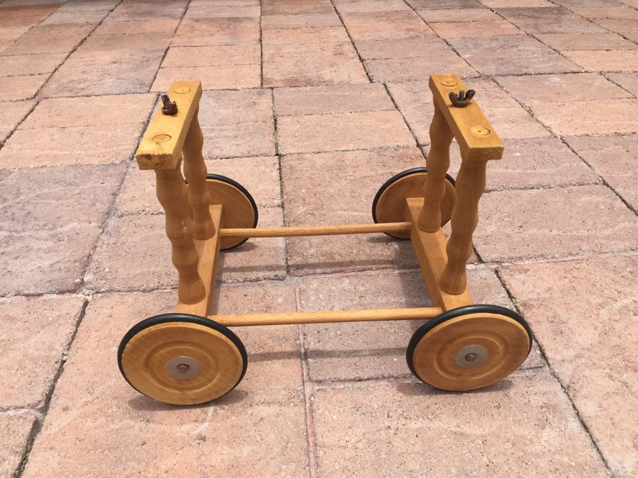 Toy Wicker And Wooden Stroller Made In West Germany [Photo 4]