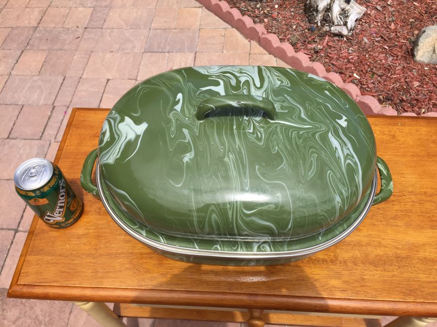 Paula Deen Oval Covered Roaster Roasting Pan With Rack [Photo 3]