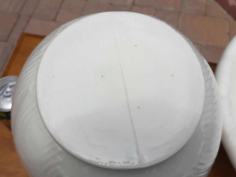 Signed White Pitcher And Wash Basin [Photo 9]