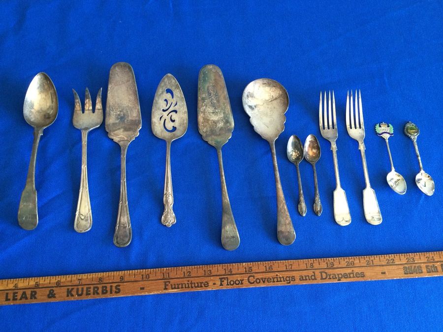 Silverplate Lot w/ Tourist Spoon
